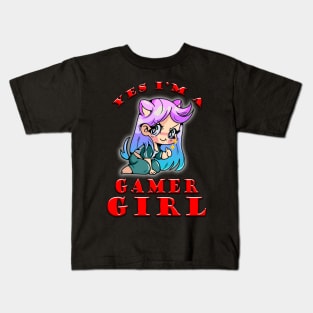 Yes Im A Gamer Girl Sly Red Kids T-Shirt